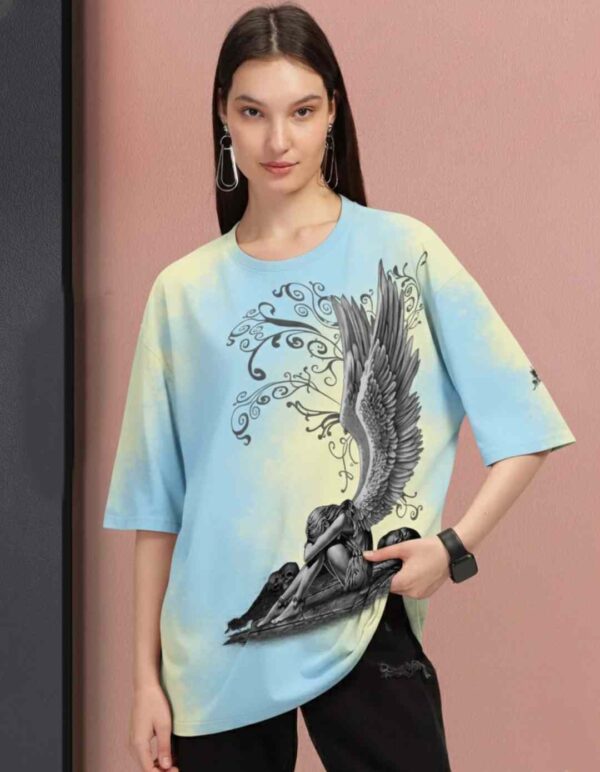 Graphic Printed Round Neck Oversized T-shirt