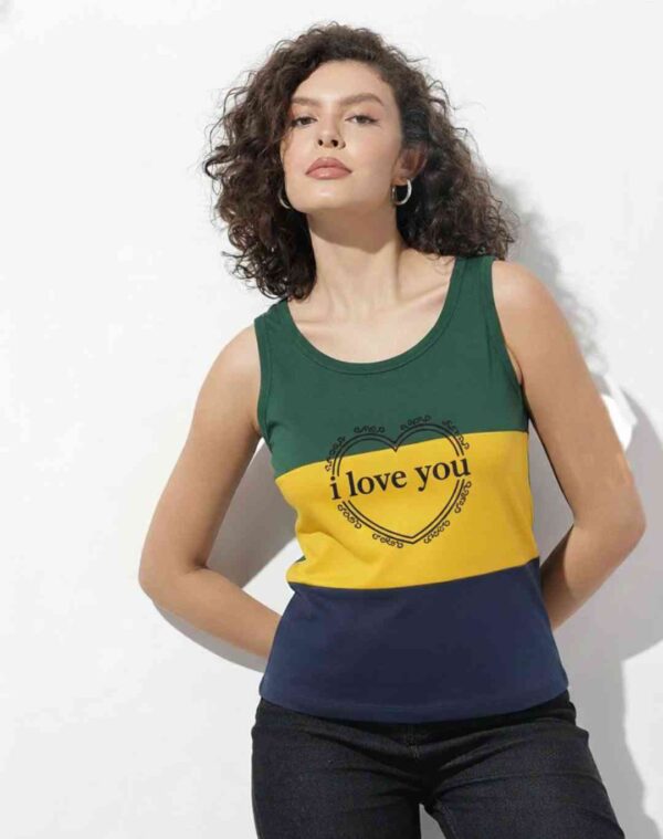 The Life Co. Typography Printed Sleeveless T-shirt